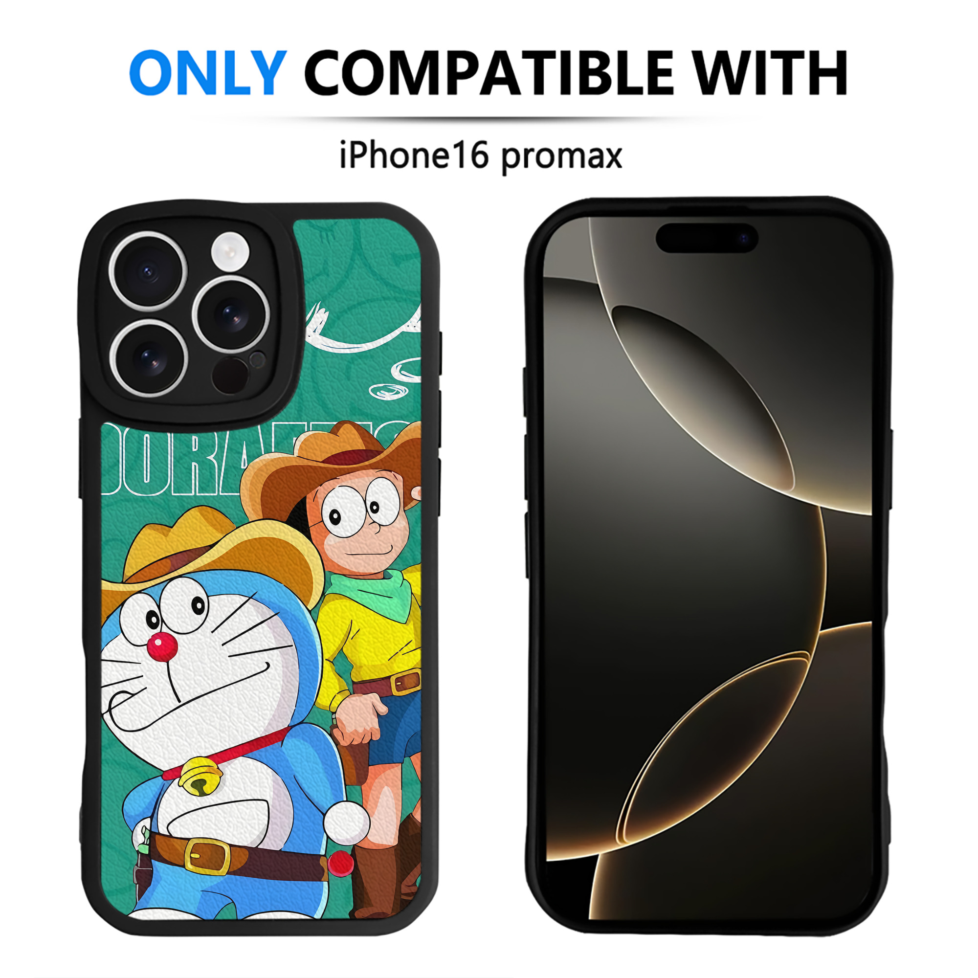 （画像用） ドラえもん Doraemon 【iPhone 16シリーズ対応】シリコンスマホケース（レザー調） 材質：シリコン